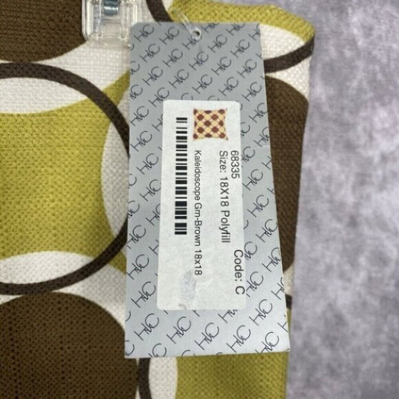 Hallmark Collectibles Pillow Cover 18x18 Kaleidoscope Green Brown 68335 - Picture 4 of 9